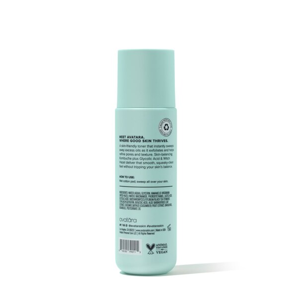 Avatara Kombucha The Clean Sweep Face Toner, 4.05 OZ