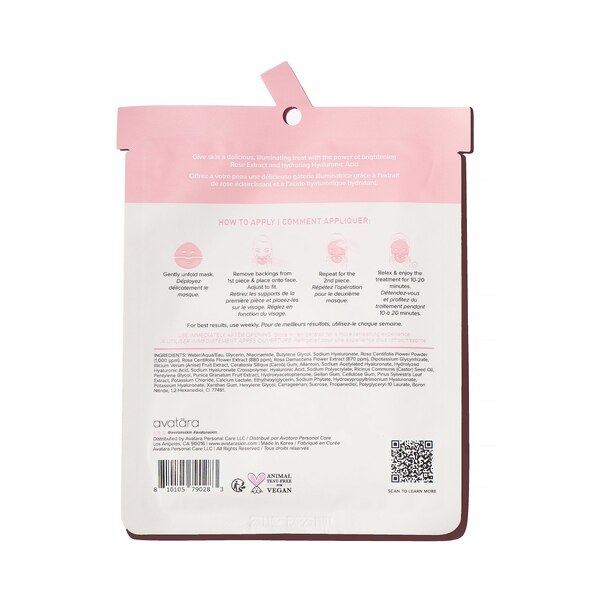 Avatara Rose Boba Hydrogel Mask