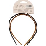 Kitsch Recycled Plastic Headbands, Black/Brown, 2 CT, thumbnail image