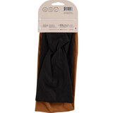 Kitsch Wide Headbands, Black/Orange, 2 CT, thumbnail image