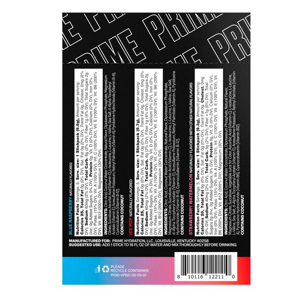 Prime Hydration Sticks, Variety Pack, 15 CT