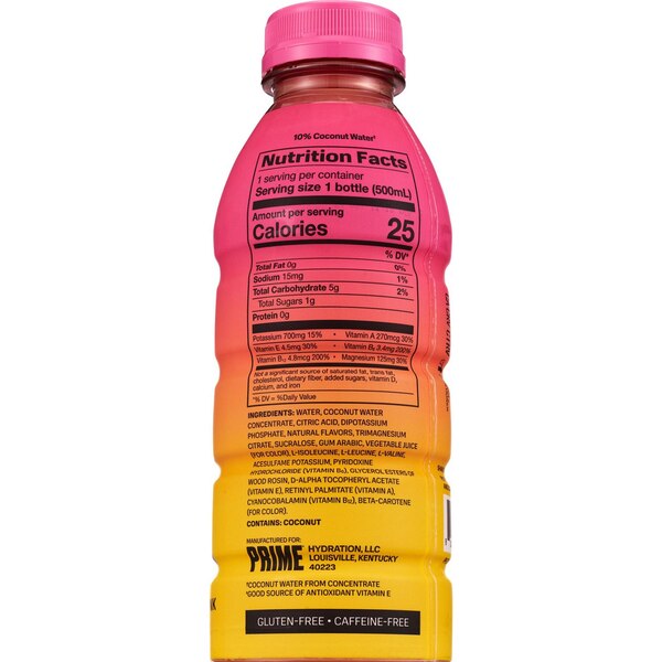 Prime Hydration, Strawberry Banana Drink, 16.9 oz