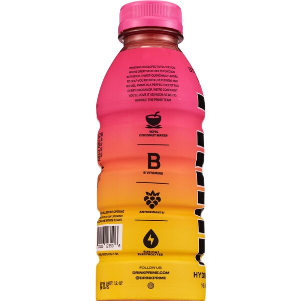 Prime Hydration, Strawberry Banana Drink, 16.9 oz