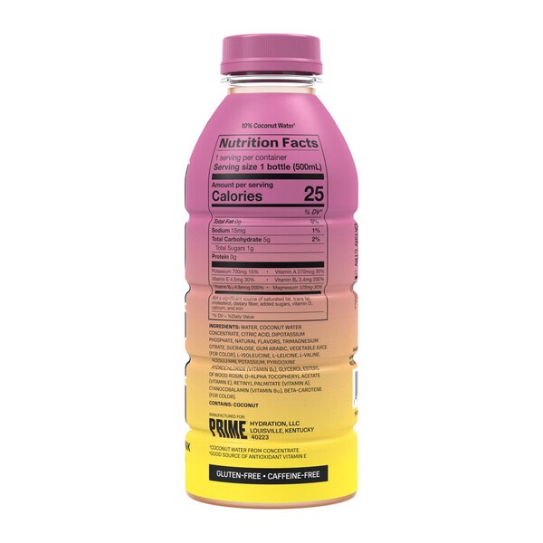 Prime Hydration, Strawberry Banana Drink, 16.9 oz