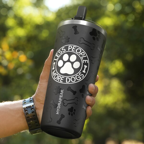 HydraPeak "Less People More Dogs" Grande Tumbler, 25 oz