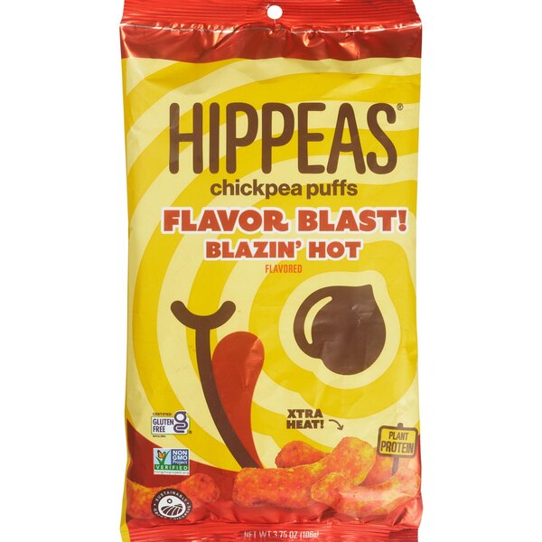 Hippeas, Vegan  Pea Puffs, Blazing Hot Flavor, 3.75 oz
