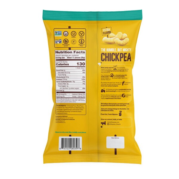 Hippeas, Vegan White Cheddar Explosion, 3.75 oz