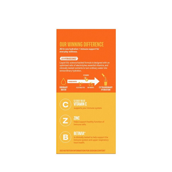 Liquid I.V. Hydration Multiplier Powder Packets, Mango Passionfruit, 10 CT