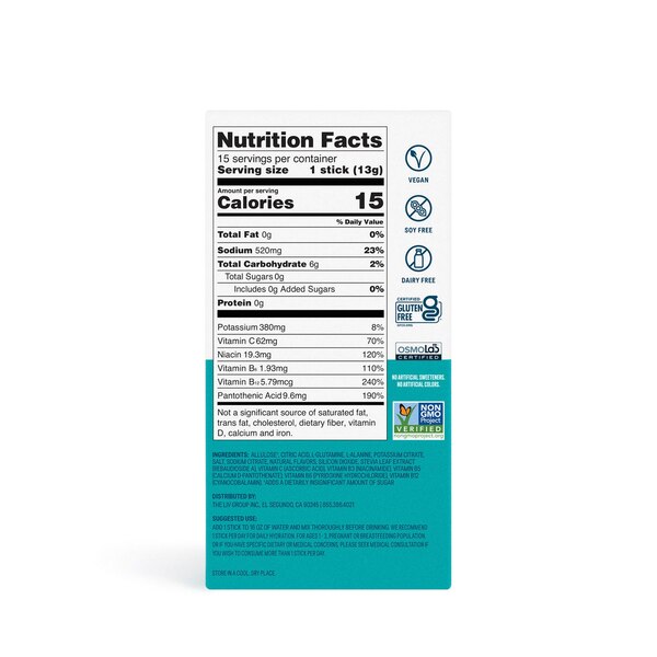 Liquid I.V. Hydration Multiplier Electrolyte Drink Mix, Sugar Free, Raspberry Lemonade, 15 CT