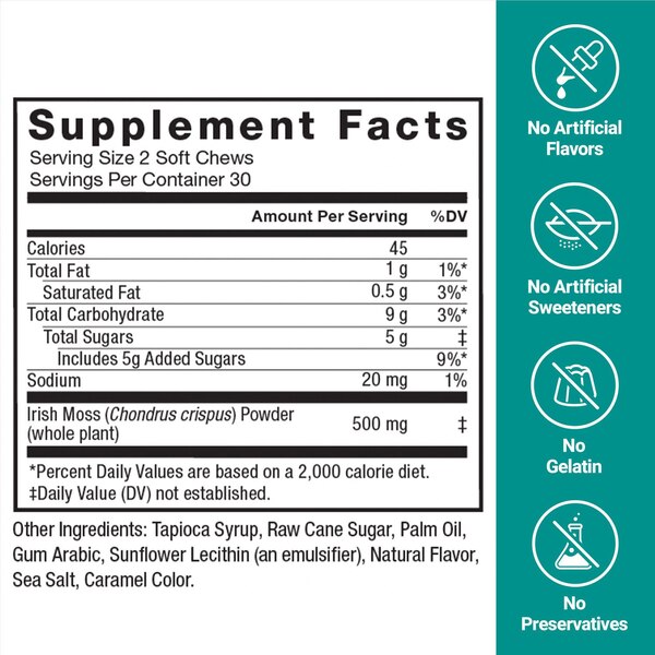 Force Factor Sea Moss Chew, 60 CT