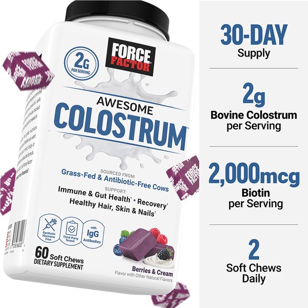 Force Factor Colostrum Chew, 60 CT