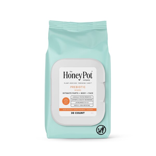 The Honey Pot Prebiotic Wipes, 30 CT