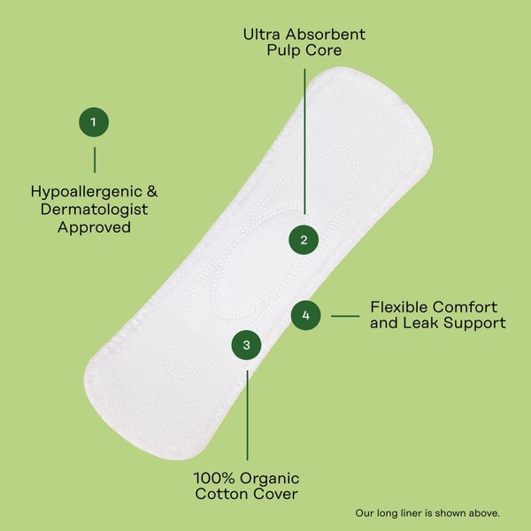The Honey Pot Organic Top Sheet Herbal Long Liners, 30 CT