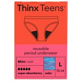Thinx Teens Super Absorbency Cotton Bikini Period Underwear, Hologram, thumbnail image
