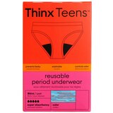 Thinx Teens Super Absorbency Cotton Bikini Period Underwear, Hologram, thumbnail image