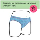 Thinx Teens Super Absorbency Cotton Bikini Period Underwear, Size 9/10, Hologram, thumbnail image