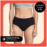 Thinx for All Women's Super Absorbency Cotton Brief Period Underwear, Black, thumbnail image