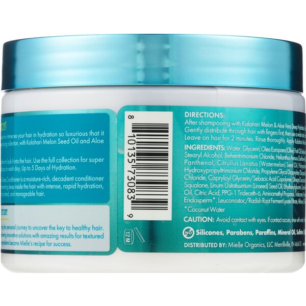 Mielle Kalahari Melon & Aloe Vera Deep Hydration 2-Minute Deep Conditioner, 12 OZ
