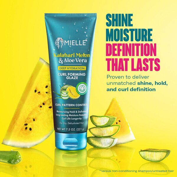 Mielle Kalahari Melon & Aloe Vera Deep Hydration Curl Forming Glaze, 7.5 OZ