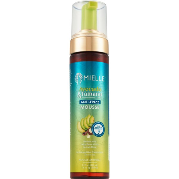 Mielle Avocado & Tamanu Anti-Frizz Mousse, 7.5 OZ