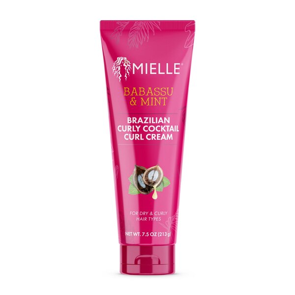 Mielle Babassu Oil & Mint Brazilian Curly Cocktail Curl Cream, 7.5 OZ