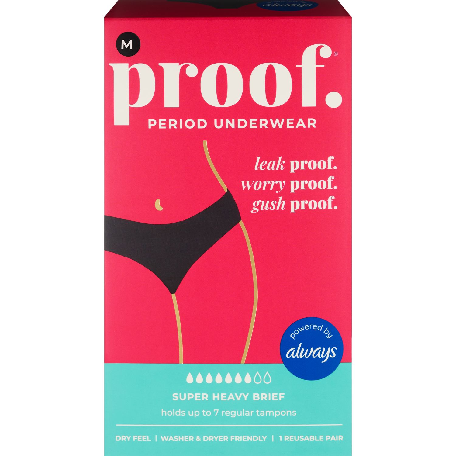 Unders by Proof, Women's Period Underwear, Medium