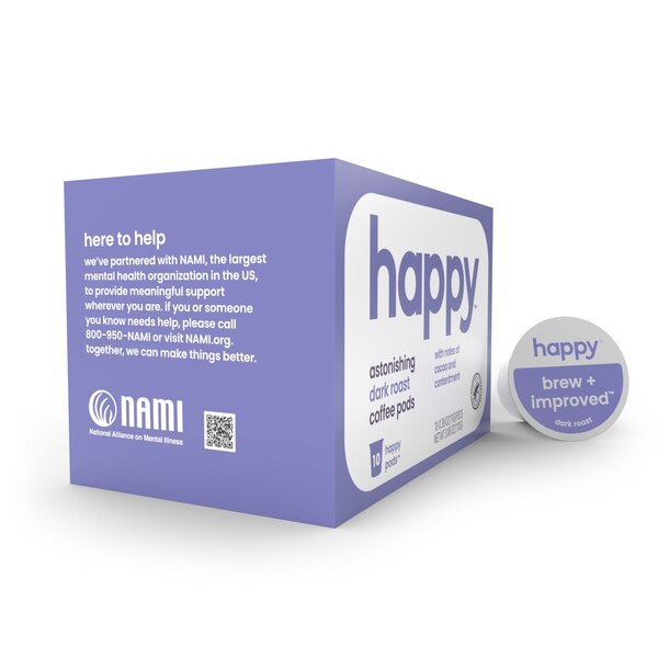 Happy Coffee, Dark Roast Pods, 10 ct