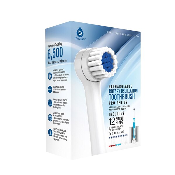 Pursonic Rechargeable Pro Series Rotary Toothbrush
