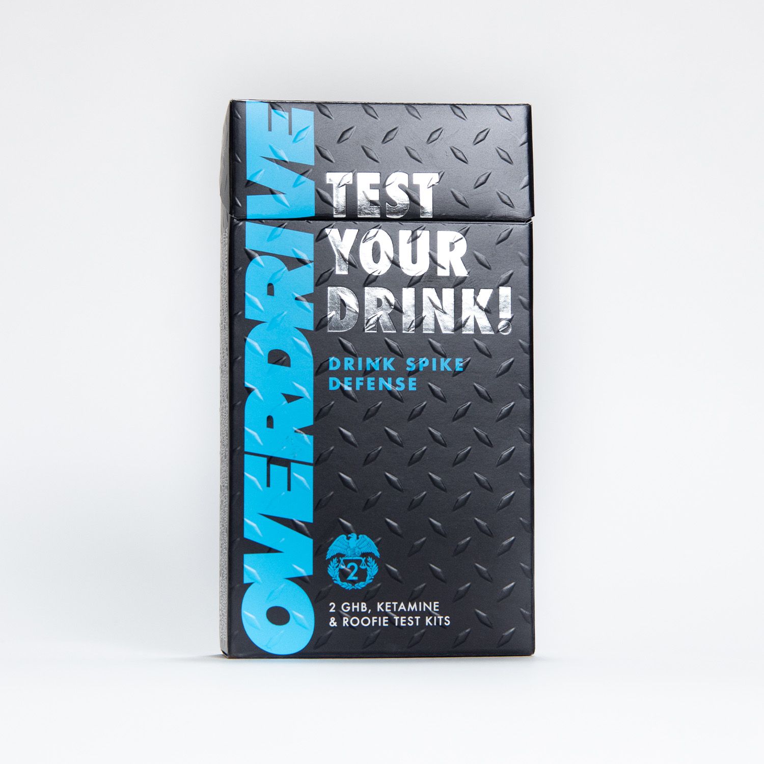 Overdrive Drink Spike 3-in-1 Test Kit, GHB, Rohypnol and Ketamine, 2 CT