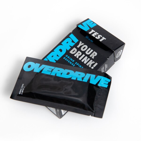 Overdrive Drink Spike 3-in-1 Test Kit, GHB, Rohypnol and Ketamine, 2 CT