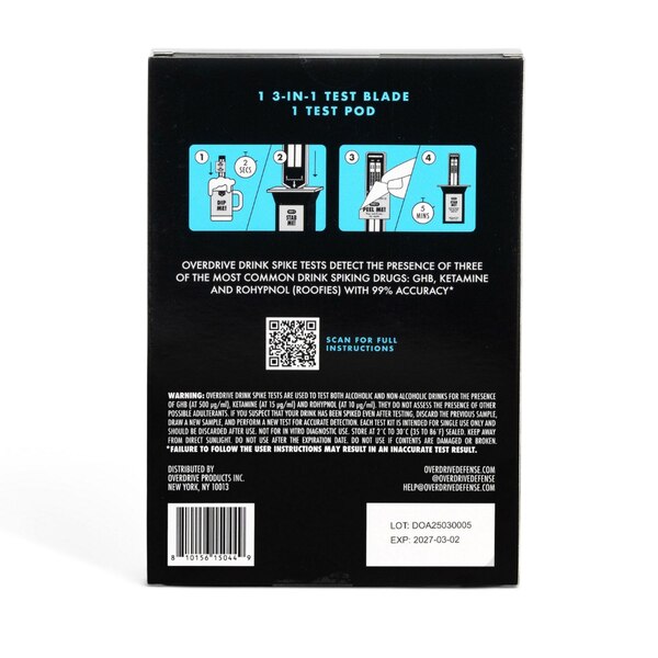 Overdrive Drink Spike Test Kit, 1CT