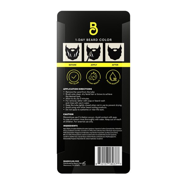 Beard Club Men's 1 Day Beard Color