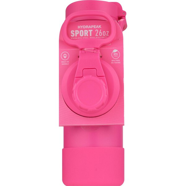 HydraPeak Classics Sport Insulated Bottle, Pink, 26 oz