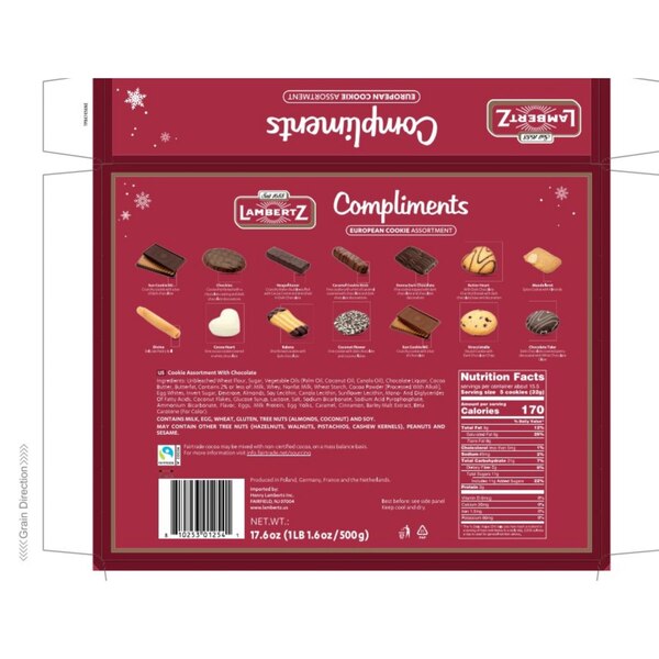 Lambertz, Compliments European Cookie Assortment, 17.64 oz