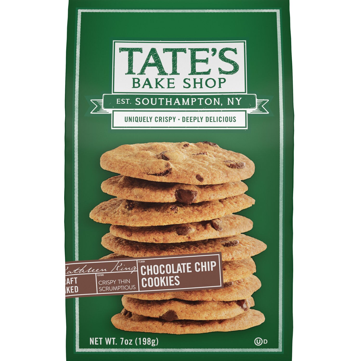 Tate's Bake Shop, Crispy Thin Chocolate Chip Cookies, 7 oz