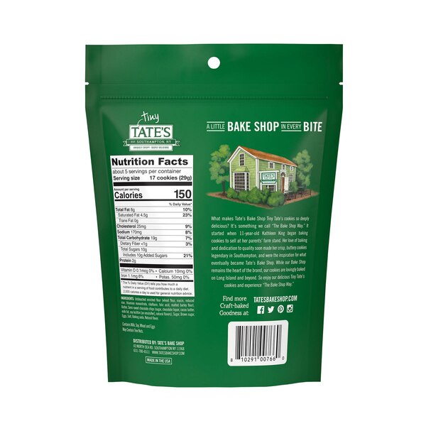 Tates Tiny Cookies, Chocolate Chip, 6 ct, 5.5 oz