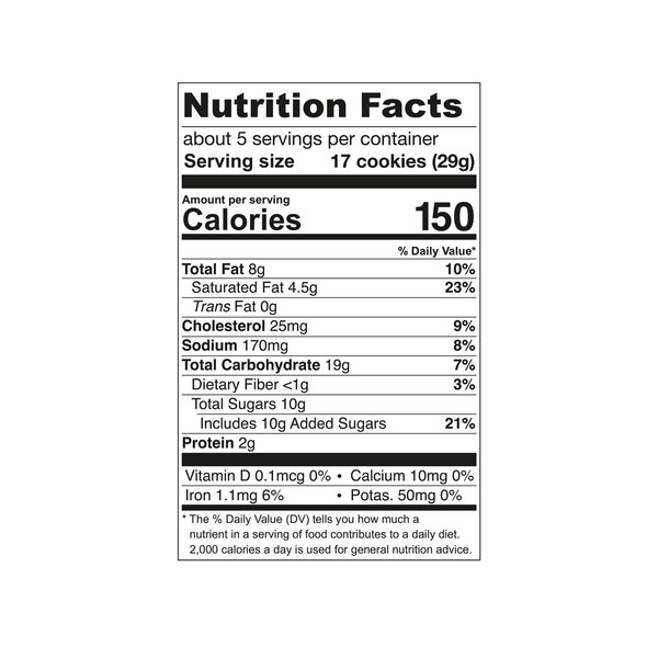 Tates Tiny Cookies, Chocolate Chip, 6 ct, 5.5 oz
