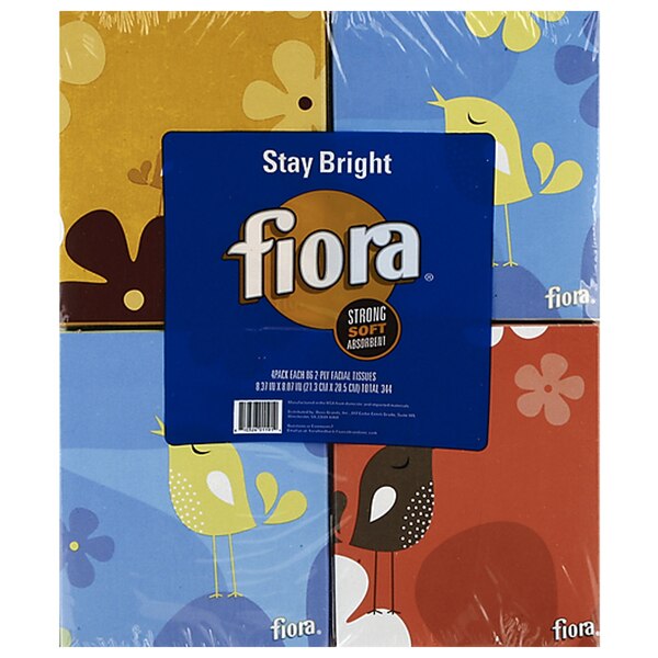 Fiora Facial Tissue, 2-Ply, 344 CT, 4 Pack
