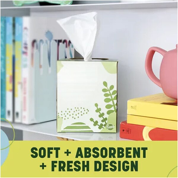 Fiora Facial Tissue, 2-Ply, 344 CT, 4 Pack