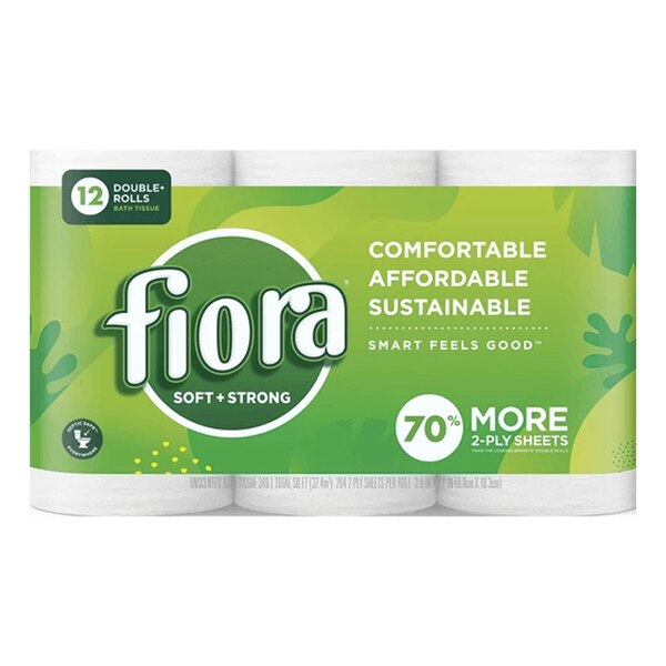 Fiora Strong Toilet Paper, 12 Mega Rolls