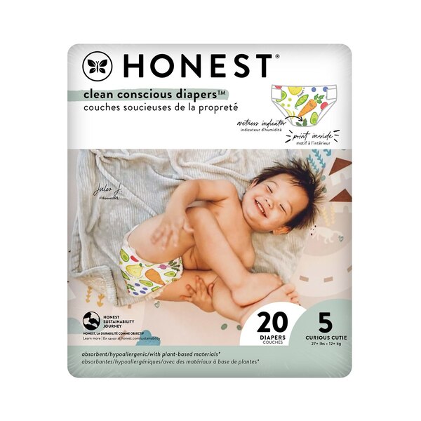 Clean Conscious Diapers, So Delish, Size 5, 20 Count Polybag