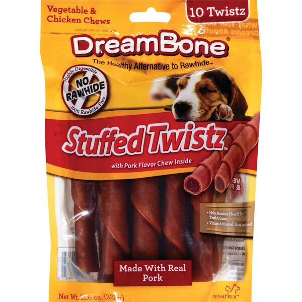 Dream Bone Stuffed Twistz, Pork and Vegetable, 10 u.