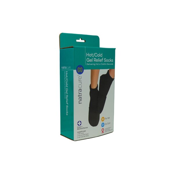 Natracure Hot/Cold Gel Relief Socks, 1 Pair, Large/XL