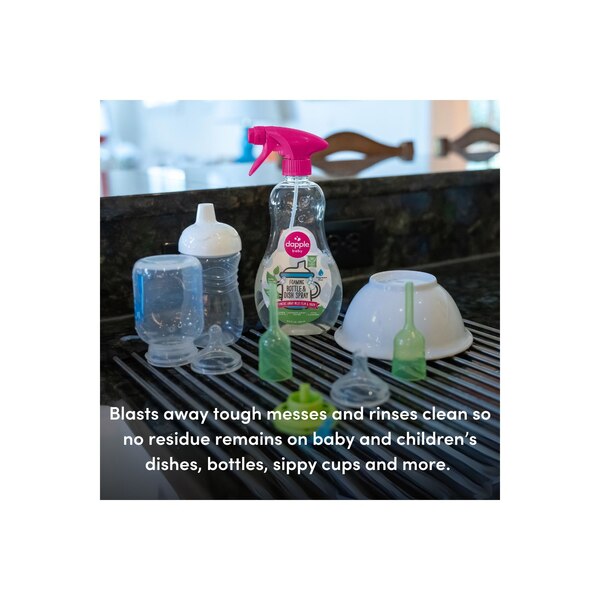 Dapple Baby Foaming Bottle & Dish Spray, Fragrance Free, 16.9 OZ