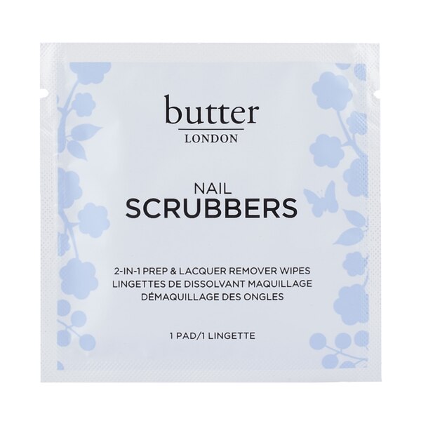 butter LONDON Nail Scrubbers 2-in-1 Prep & Lacquer Remover Wipes, 10CT