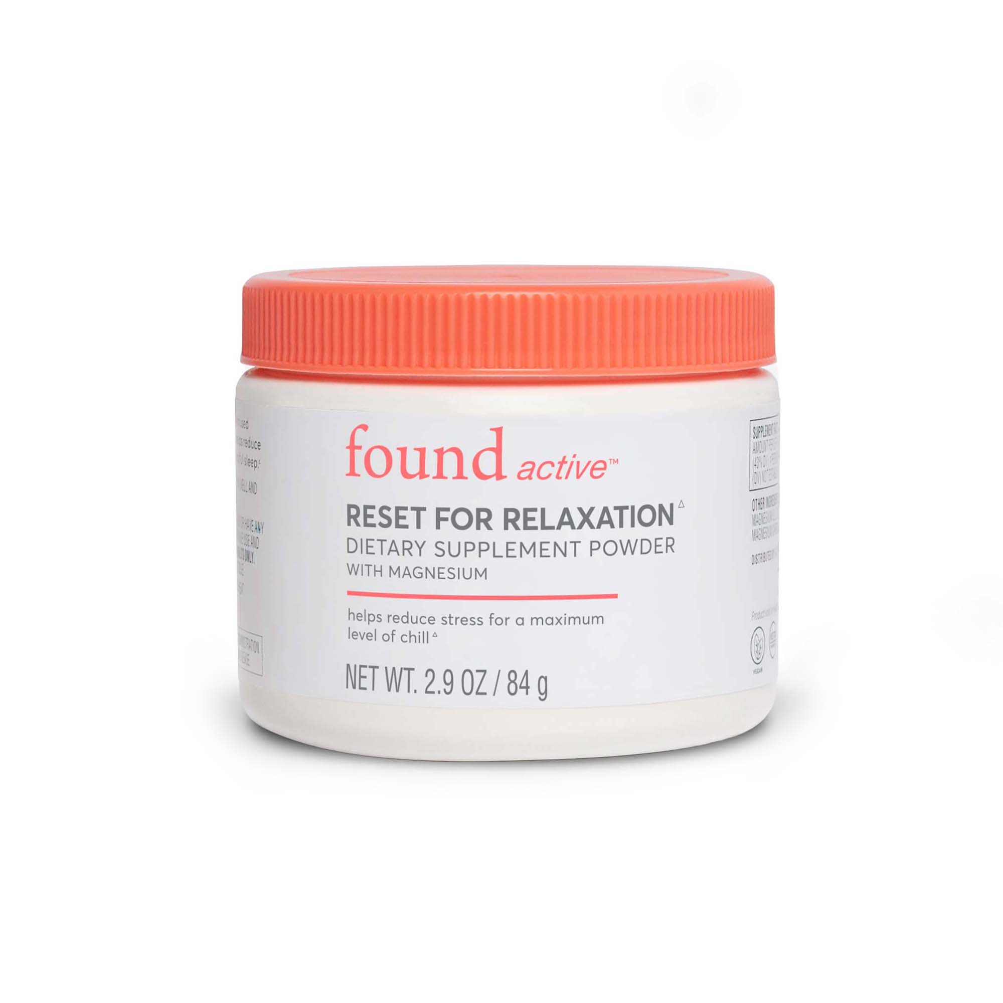 Found Active Reset for Relaxation Dietary Supplement Powder with Magnesium, 2.9 OZ