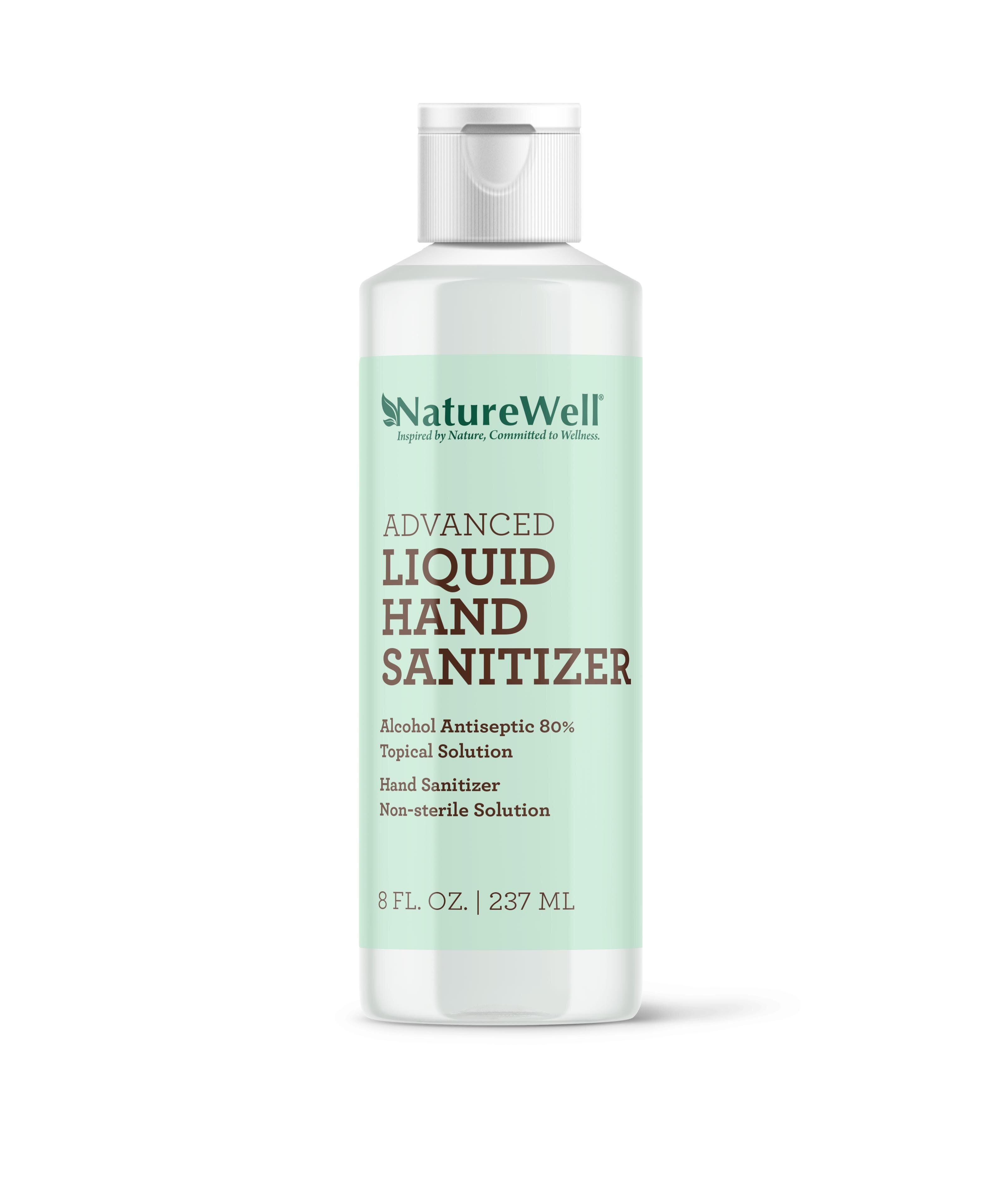NatureWell Advanced - Desinfectante líquido para manos, 8 oz