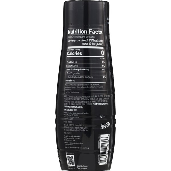 SodaStream Pepsi Zero Sugar Beverage Mix, 14.9 fl oz