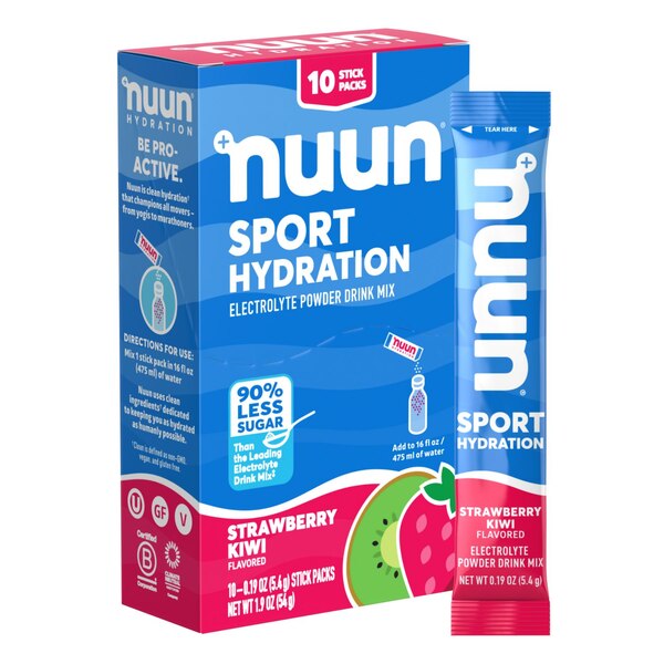 Nuun Sport Hydration Electrolytes PDR Strawberry Kiwi, 10 CT