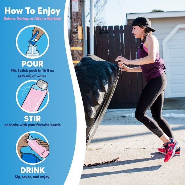 Nuun Sport Hydration Electrolytes PDR Strawberry Kiwi, 10 CT